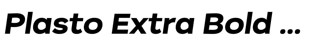 Plasto Extra Bold Expanded Italic